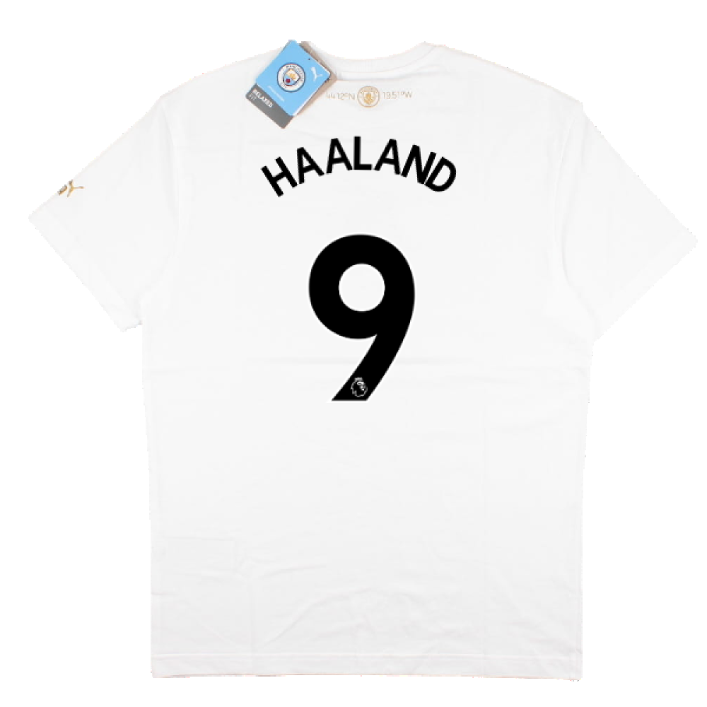 2022-2023 Man City Chinese New Year Tee (White) (Haaland 9)