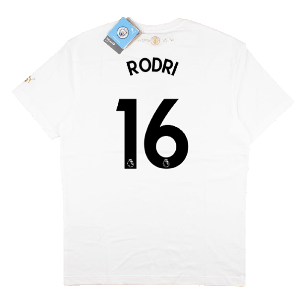 2022-2023 Man City Chinese New Year Tee (White) (Rodri 16)