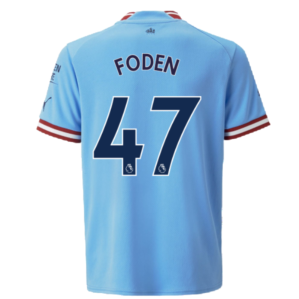 2022-2023 Man City Home Shirt (Kids) (FODEN 47)