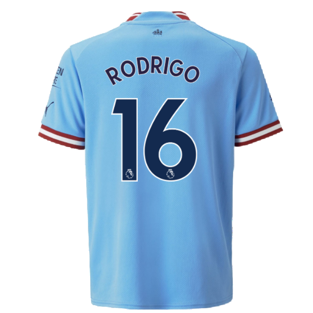 2022-2023 Man City Home Shirt (Kids) (RODRIGO 16)