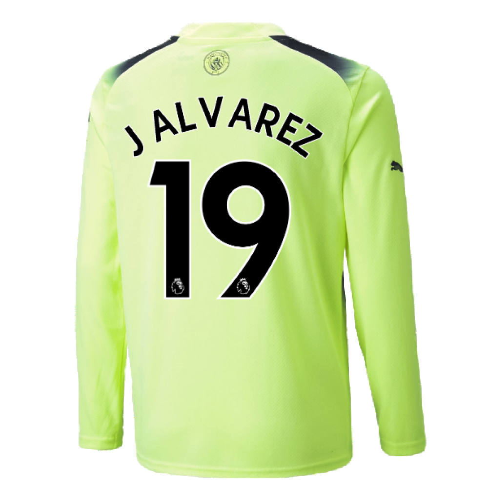 2022-2023 Man City Long Sleeve Third Shirt (J ALVAREZ 19)