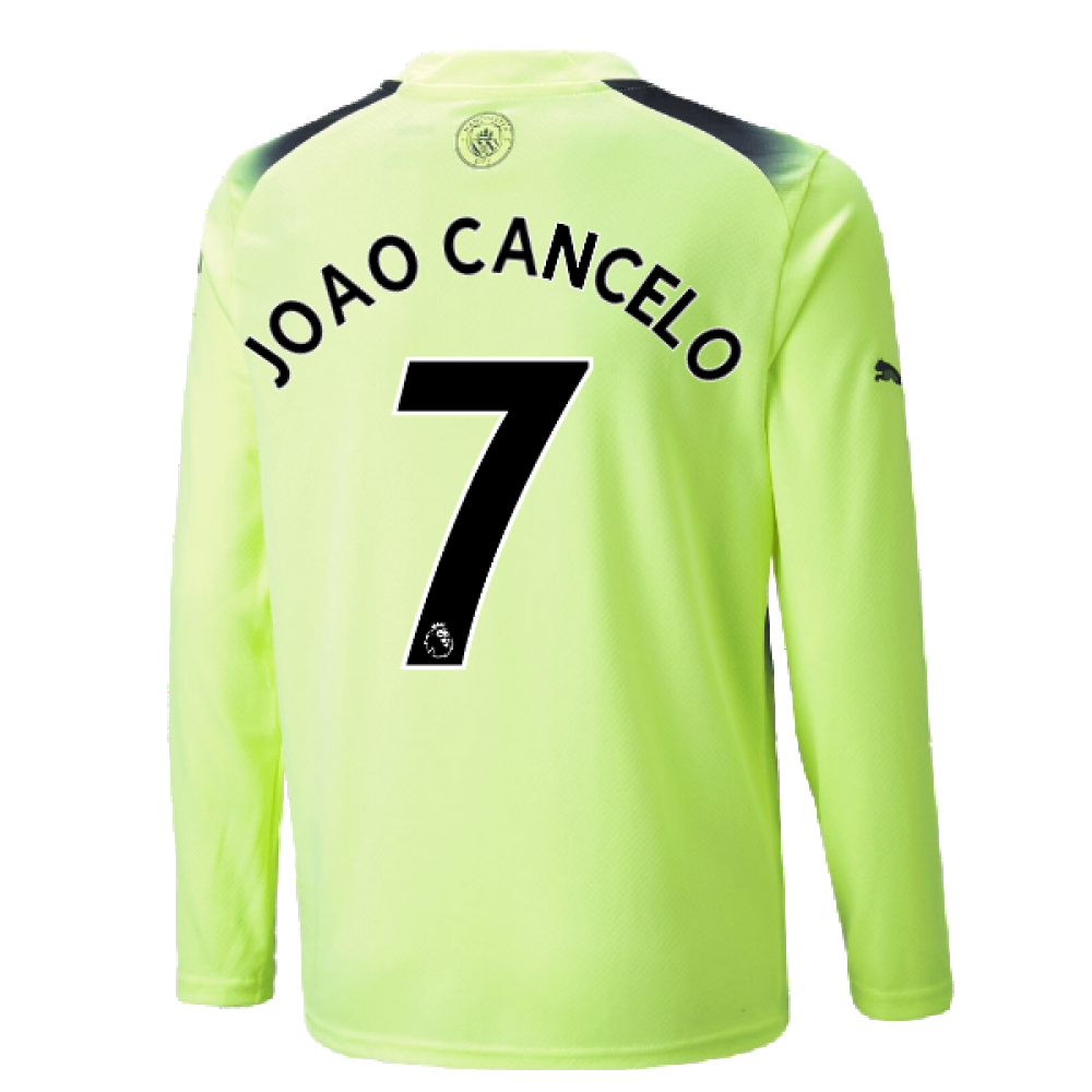 2022-2023 Man City Long Sleeve Third Shirt (JOAO CANCELO 7)