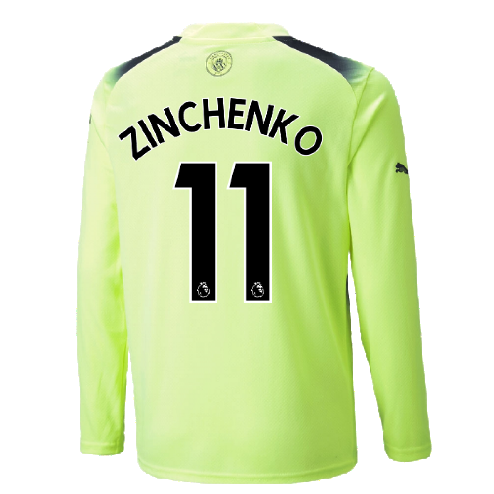 2022-2023 Man City Long Sleeve Third Shirt (ZINCHENKO 11)