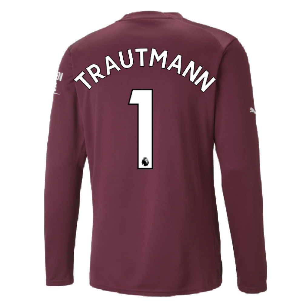 2022-2023 Man City LS Goalkeeper Shirt (Grape Wine) (TRAUTMANN 1)