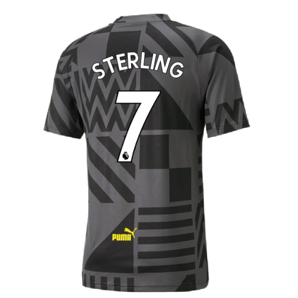 2022-2023 Man City Pre-Match Jersey (Black) (STERLING 7)