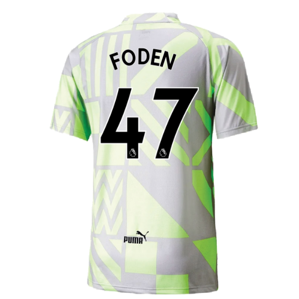 2022-2023 Man City Pre-Match Jersey (Grey Violet) (FODEN 47)