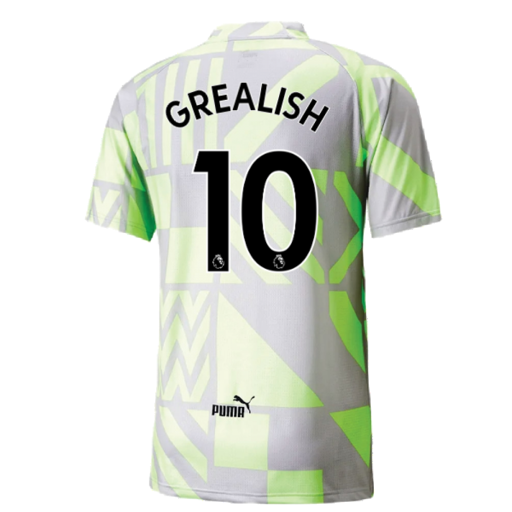 2022-2023 Man City Pre-Match Jersey (Grey Violet) (GREALISH 10)