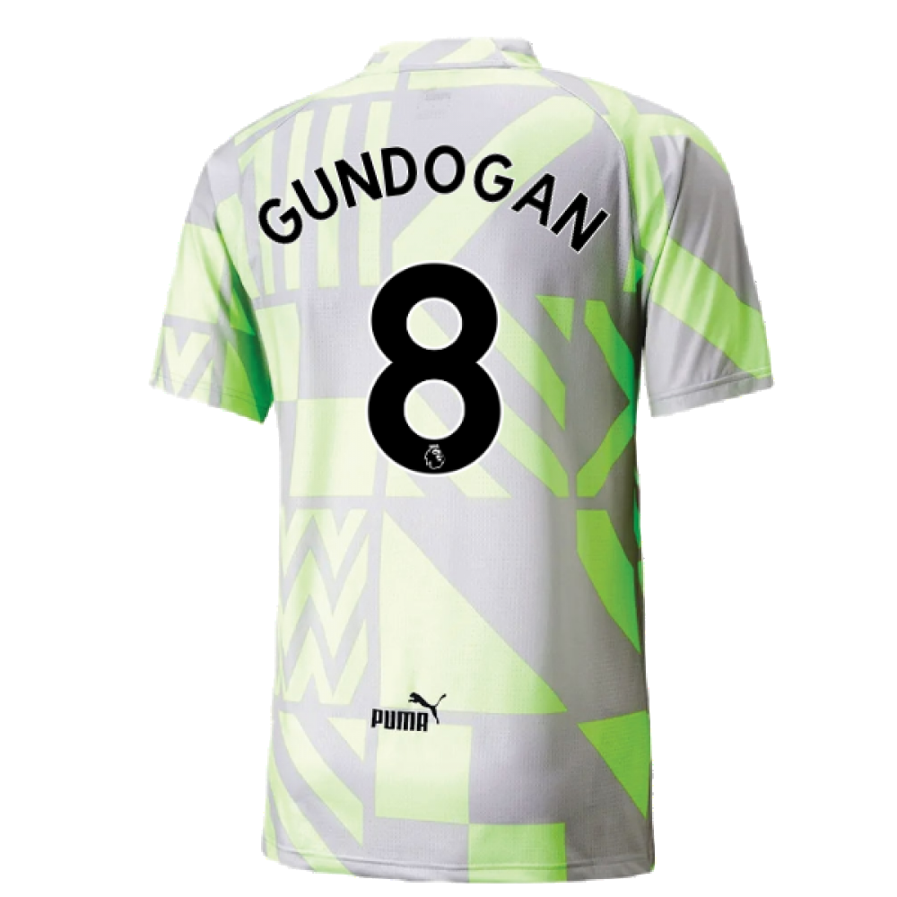 2022-2023 Man City Pre-Match Jersey (Grey Violet) (GUNDOGAN 8)