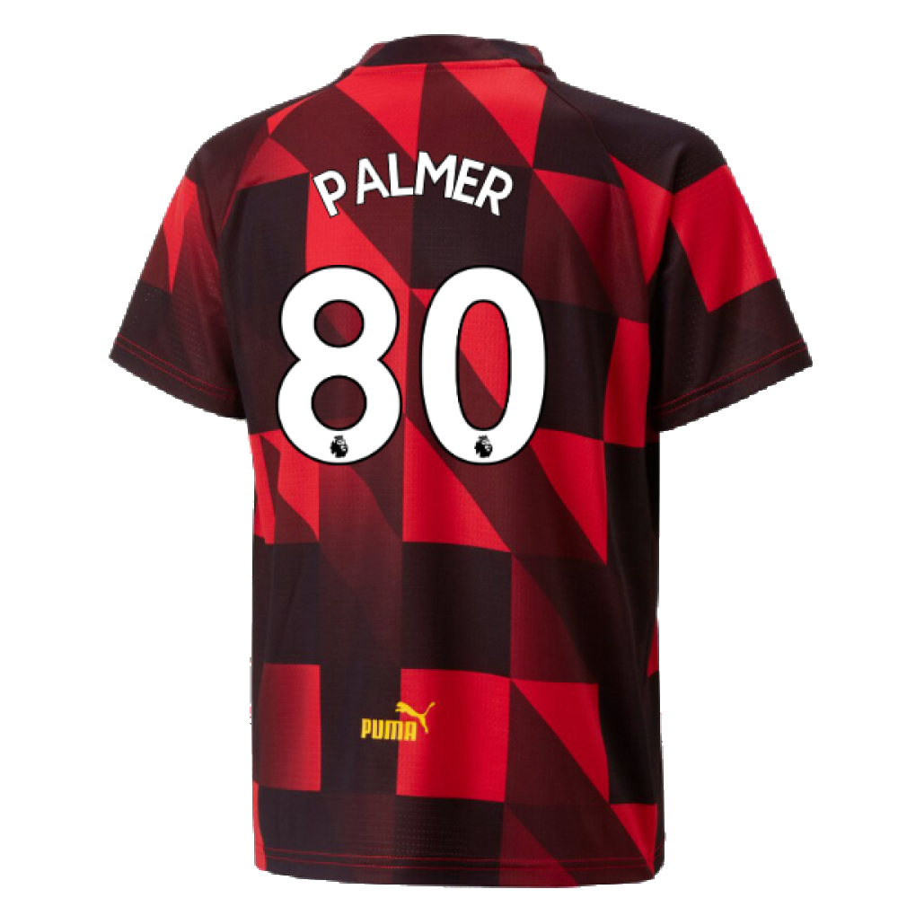 2022-2023 Man City Pre-Match Jersey (Red) - Kids (Palmer 80)