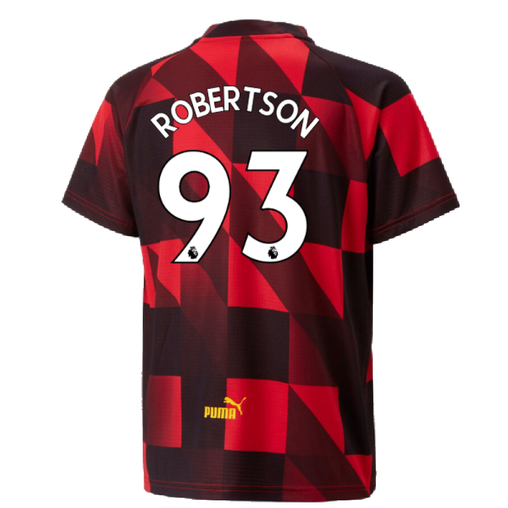 2022-2023 Man City Pre-Match Jersey (Red) - Kids (Robertson 93)