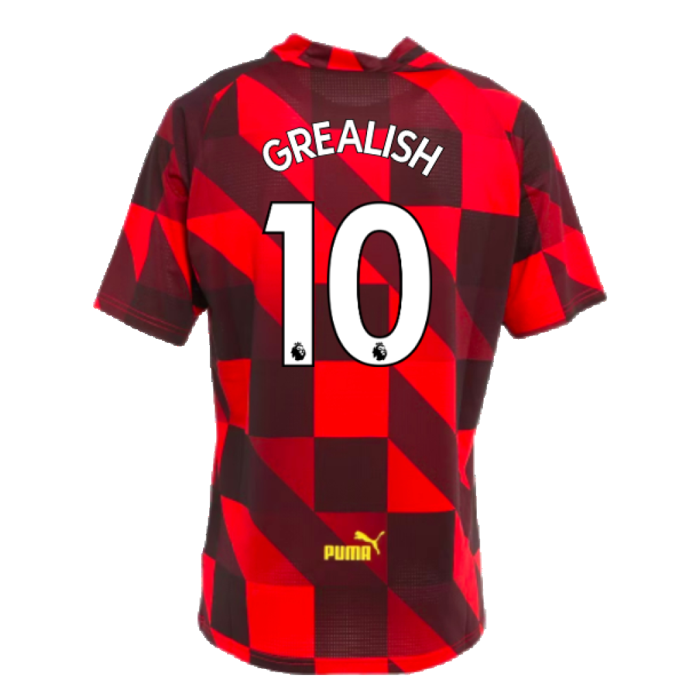 2022-2023 Man City Pre-Match Jersey (Tango Red) (GREALISH 10)