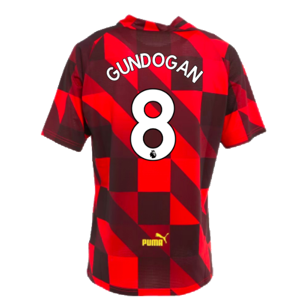 2022-2023 Man City Pre-Match Jersey (Tango Red) (GUNDOGAN 8)