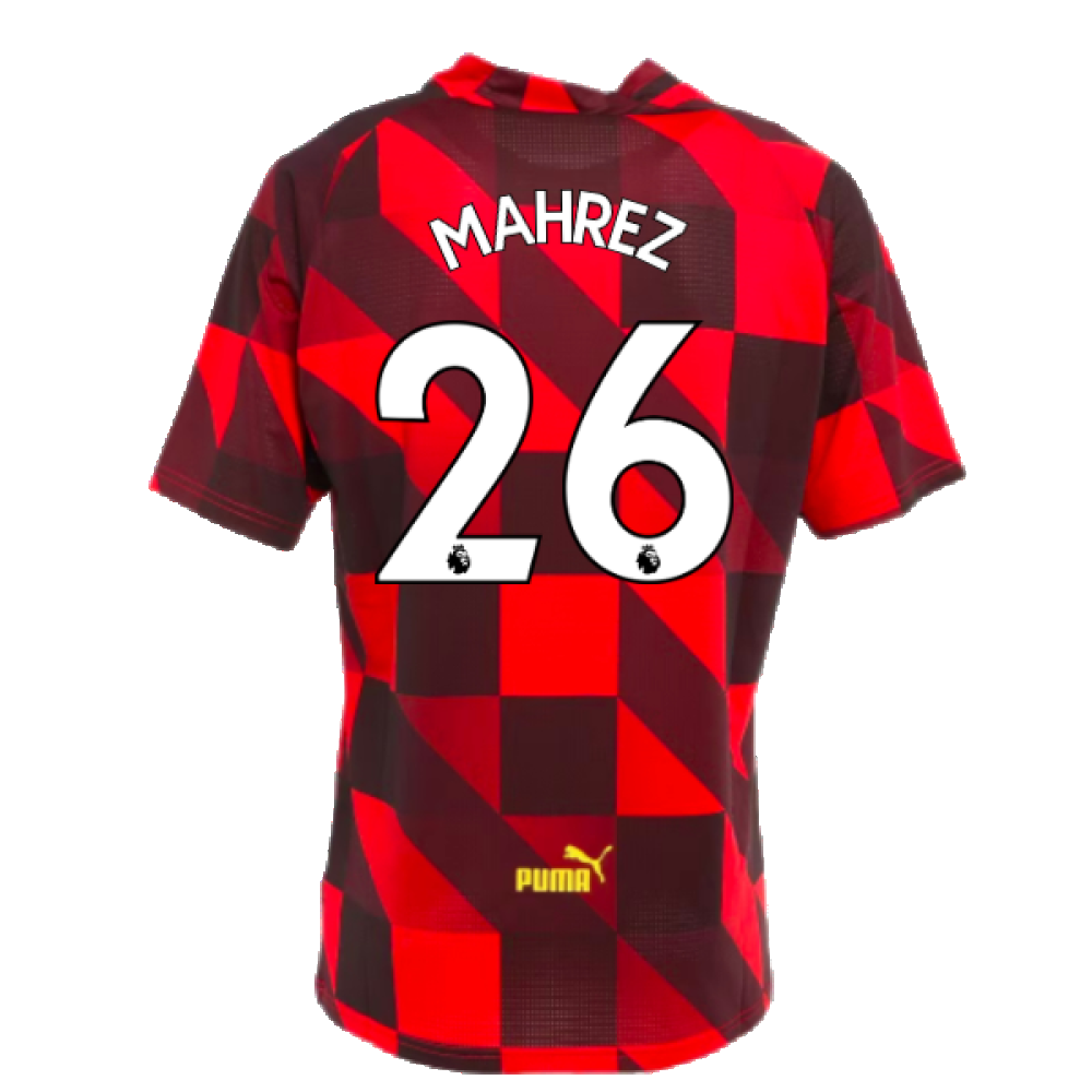 2022-2023 Man City Pre-Match Jersey (Tango Red) (MAHREZ 26)