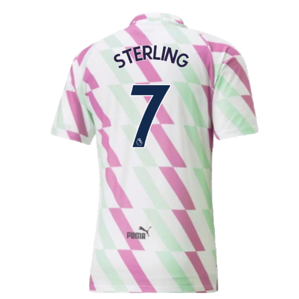 2022-2023 Man City Pre-Match Shirt (White) (STERLING 7)