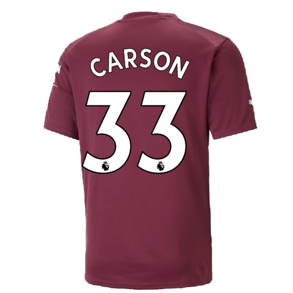 2022-2023 Man City SS Goalkeeper Shirt (Grape Wine) (Carson 33)