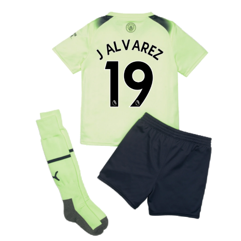 2022-2023 Man City Third Mini Kit (J ALVAREZ 19)