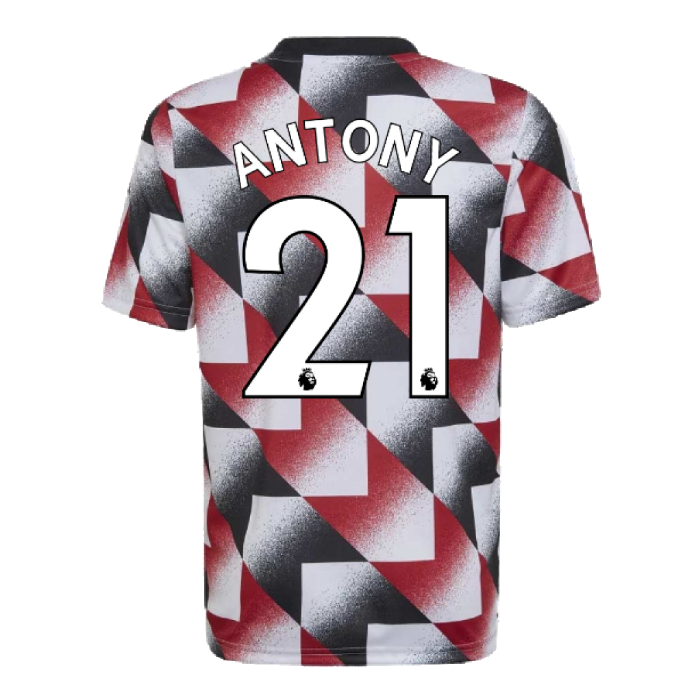 2022-2023 Man Utd Pre-Match Shirt (White) - Kids (ANTONY 21)