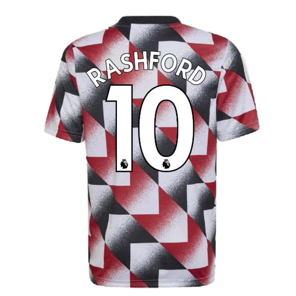 2022-2023 Man Utd Pre-Match Shirt (White) - Kids (RASHFORD 10)