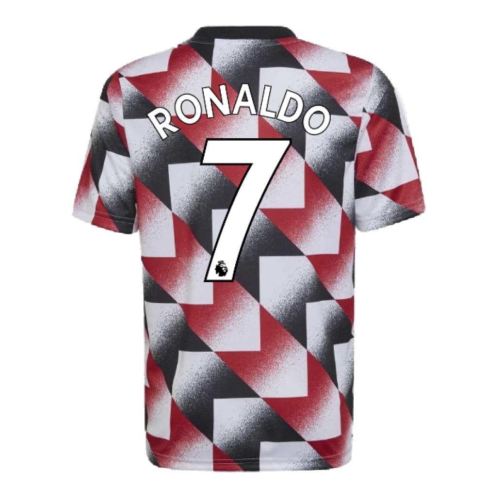 2022-2023 Man Utd Pre-Match Shirt (White) - Kids (RONALDO 7)