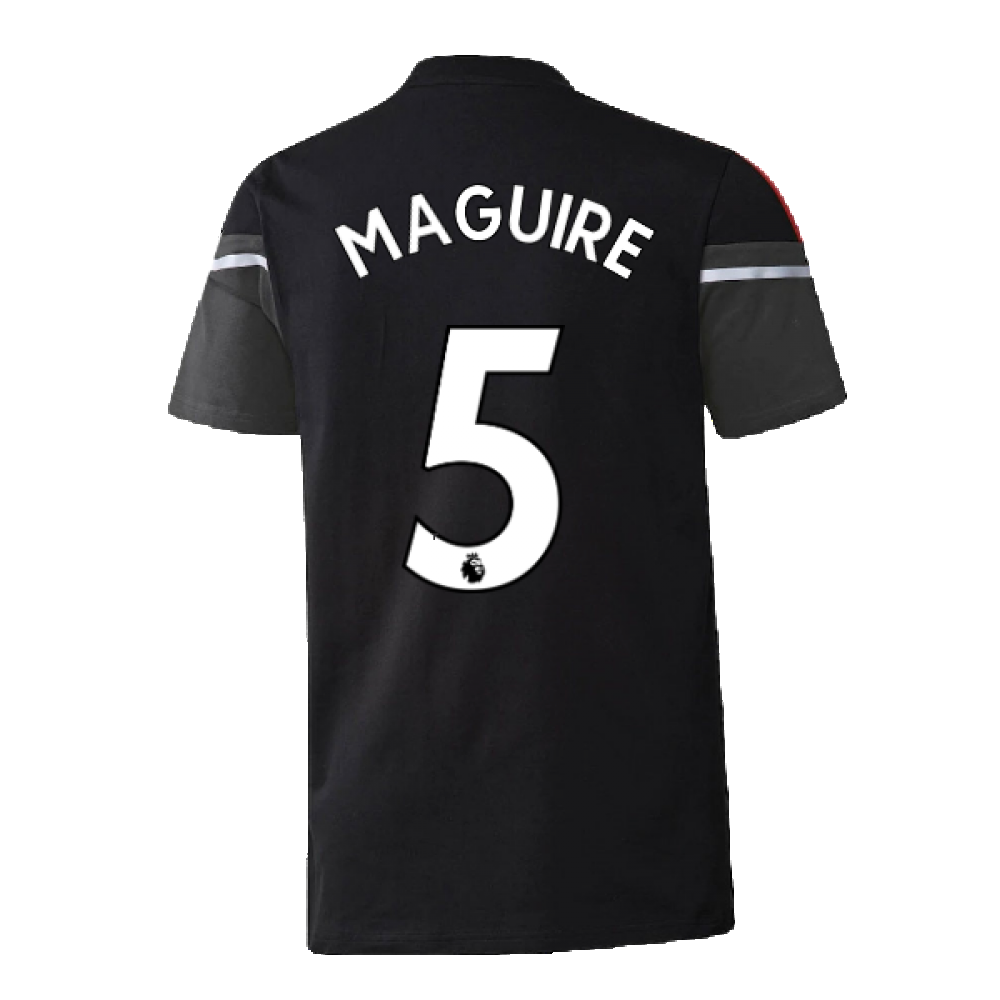 2022-2023 Man Utd Training Tee (Black) (MAGUIRE 5)