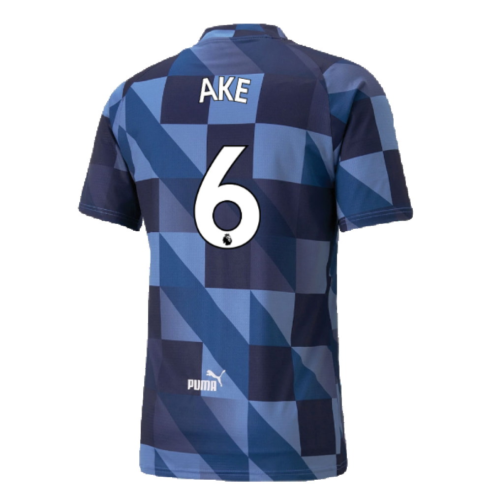 2022-2023 Manchester City Pre-Match Jersey (Blue-Navy) (Ake 6)