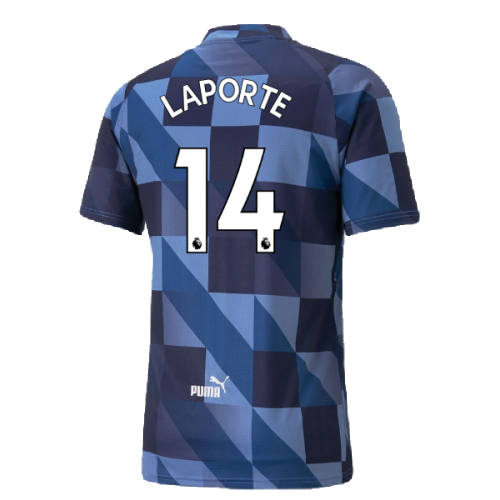 2022-2023 Manchester City Pre-Match Jersey (Blue-Navy) (Laporte 14)