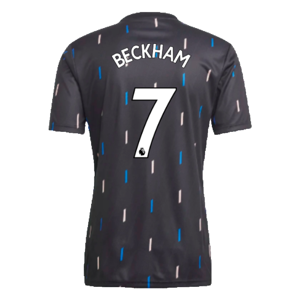 2022-2023 Manchester United Pre-Match Jersey (Black) (BECKHAM 7)