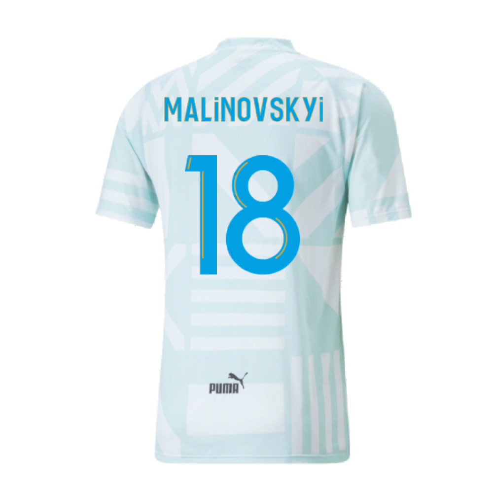 2022-2023 Marseille Pre-Match Jersey (Blue) (Malinovskyi 18)