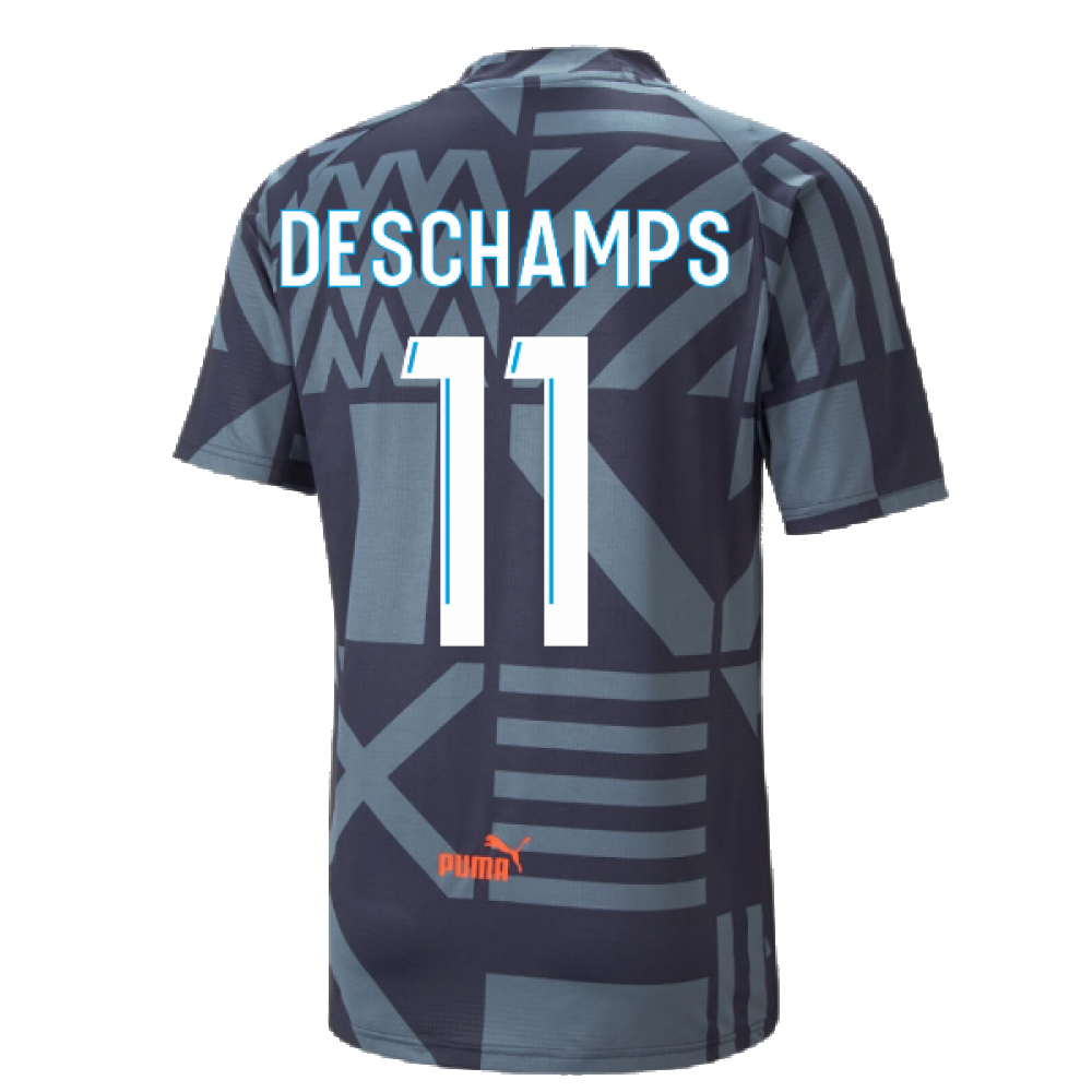 2022-2023 Marseille Pre-Match Jersey (French Night) (DESCHAMPS 11)