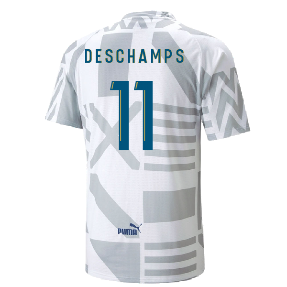 2022-2023 Marseille Pre-Match Jersey (White) (DESCHAMPS 11)