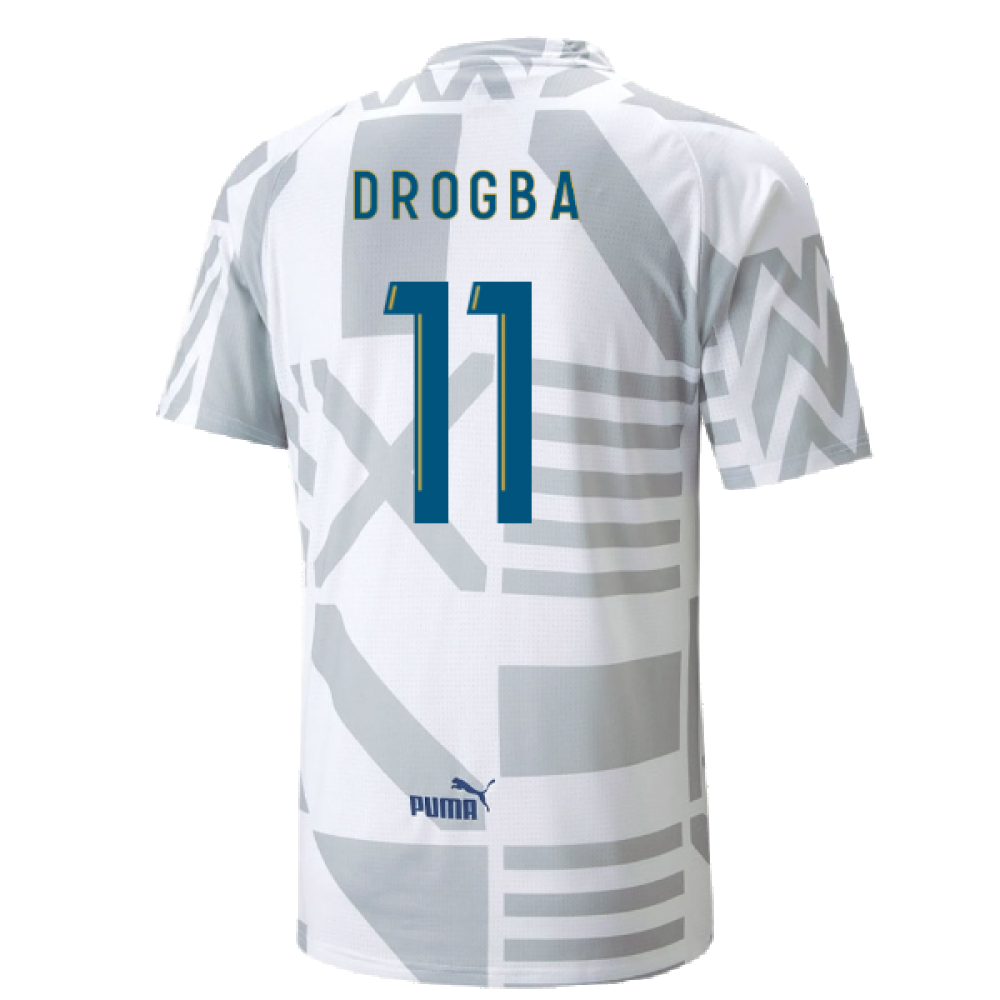 2022-2023 Marseille Pre-Match Jersey (White) (DROGBA 11)