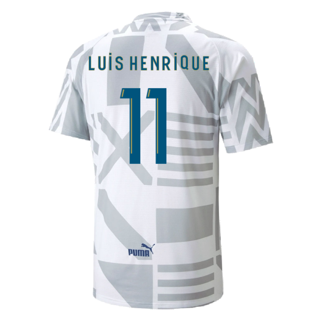 2022-2023 Marseille Pre-Match Jersey (White) (LUIS HENRIQUE 11)