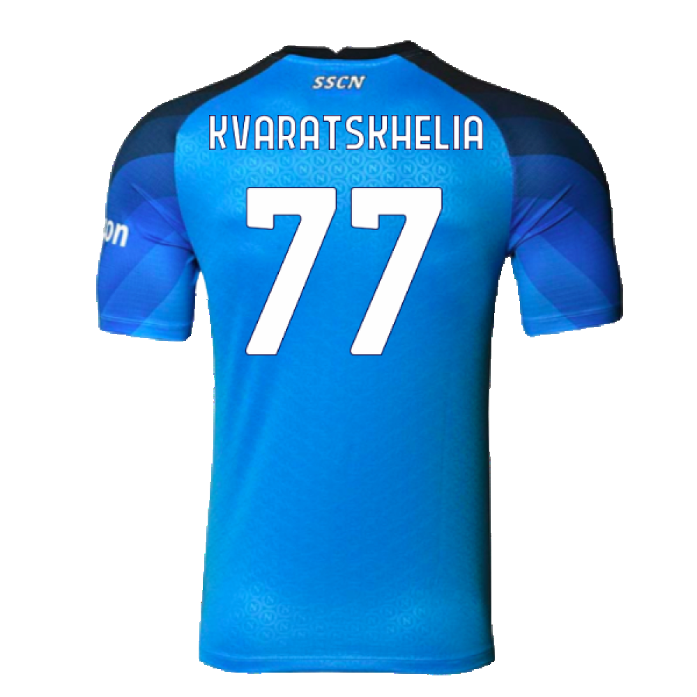 2022-2023 Napoli Home Authentic Shirt (Kvaratskhelia 77)