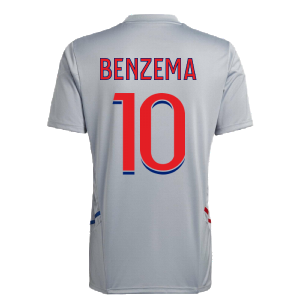 2022-2023 Olympique Lyon Training Jersey (Halo Silver) (BENZEMA 10)