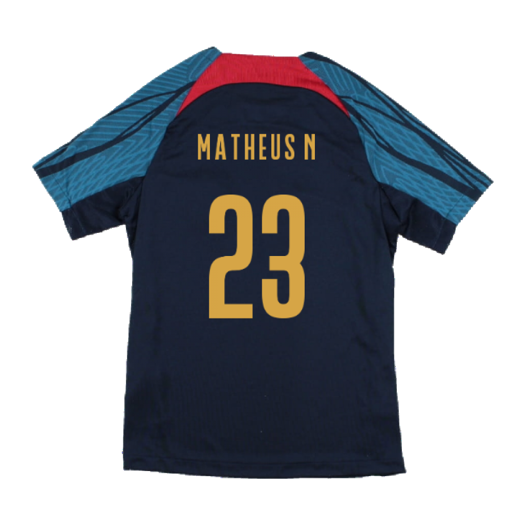 2022-2023 Portugal Dri-Fit Training Shirt (Navy) (Matheus N 23)