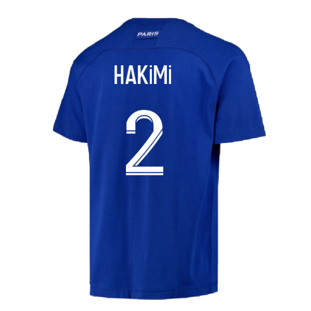 2022-2023 PSG CL Training Shirt (Blue) (HAKIMI 2)