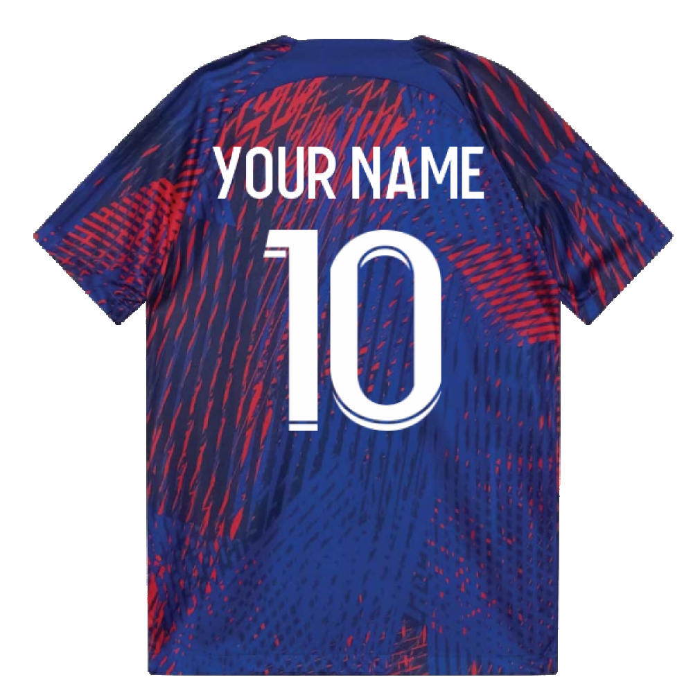 2022-2023 PSG Pre-Match Football Top (Blue) (Your Name)