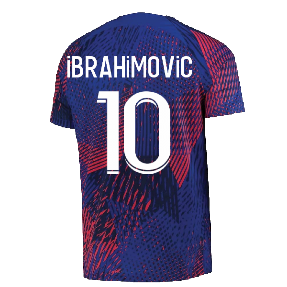 2022-2023 PSG Pre-Match Training Shirt (Blue) - Kids (IBRAHIMOVIC 10)