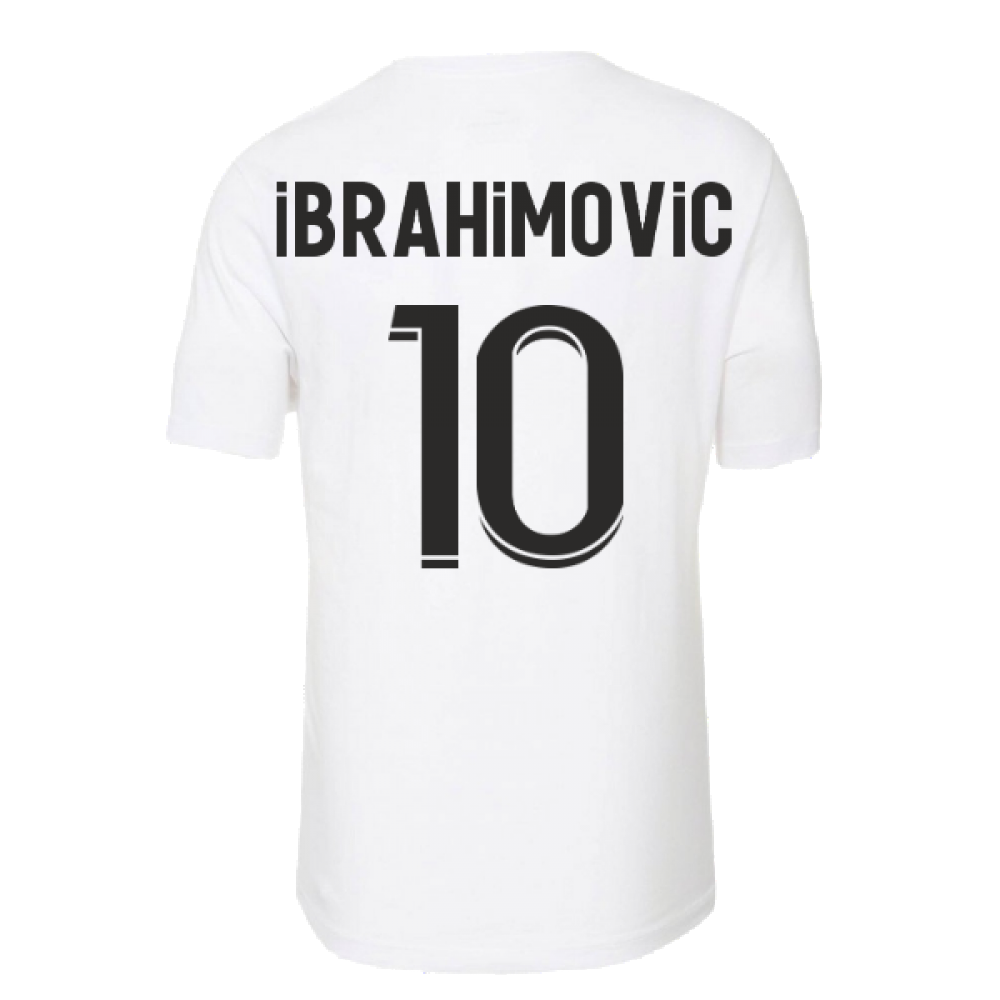 2022-2023 PSG Swoosh Tee (White) (IBRAHIMOVIC 10)