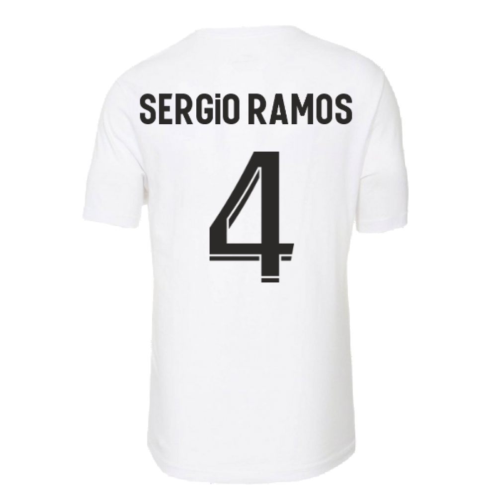 2022-2023 PSG Swoosh Tee (White) (SERGIO RAMOS 4)