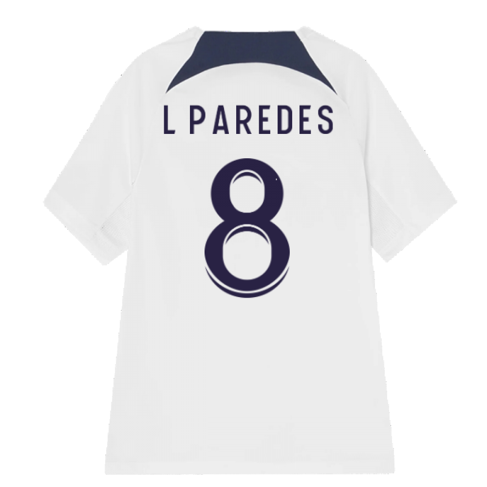 2022-2023 PSG Training Shirt (White) - Kids (L PAREDES 8)