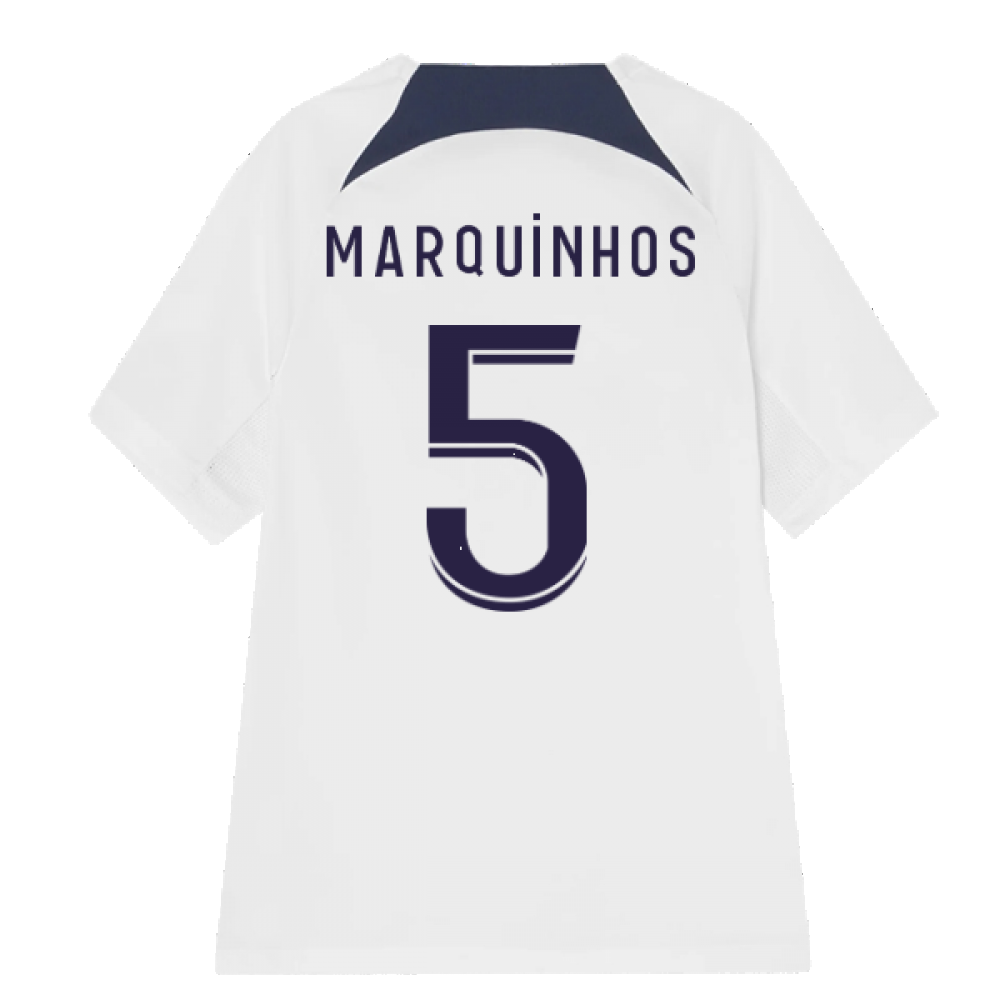 2022-2023 PSG Training Shirt (White) - Kids (MARQUINHOS 5)