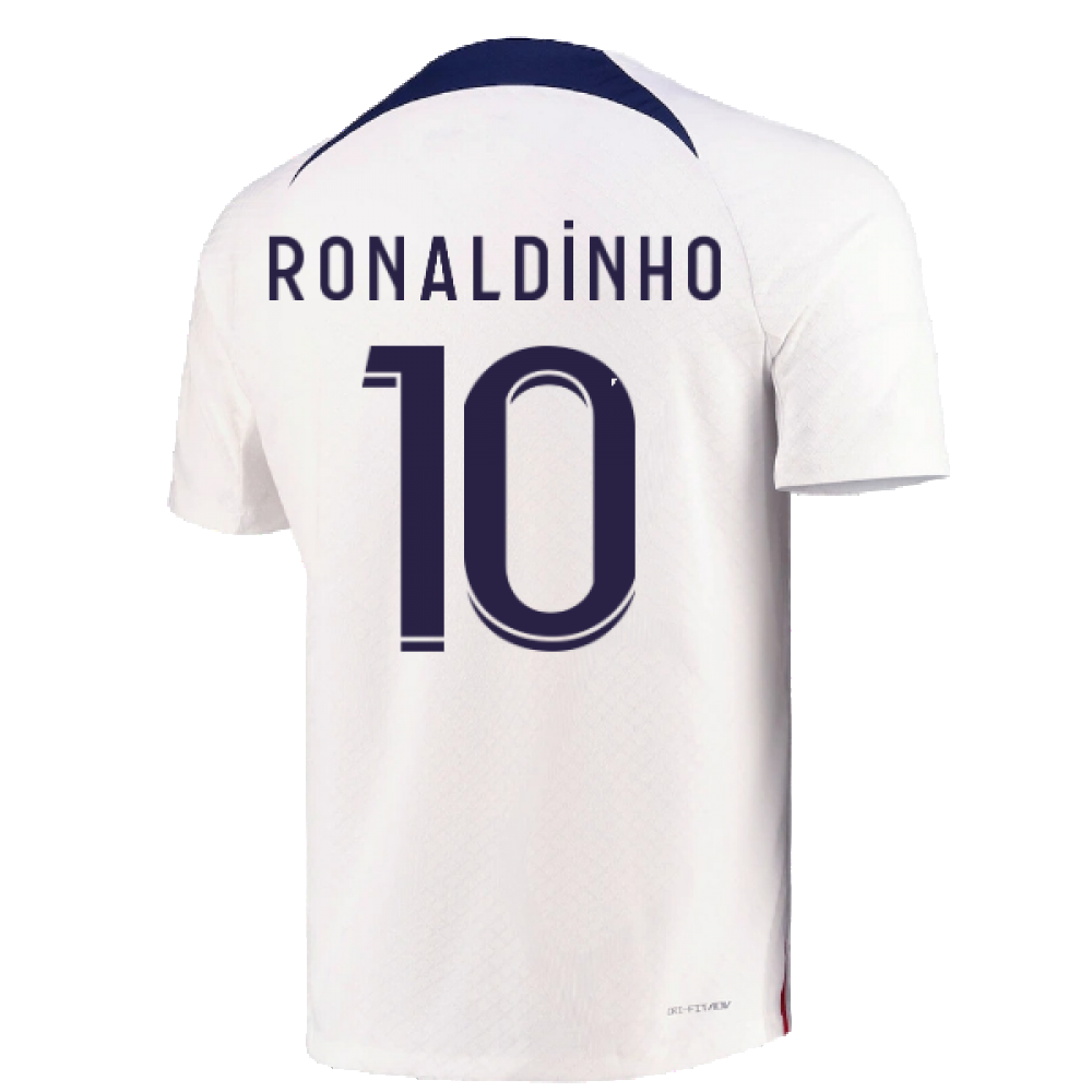 2022-2023 PSG Training Shirt (White) (RONALDINHO 10)