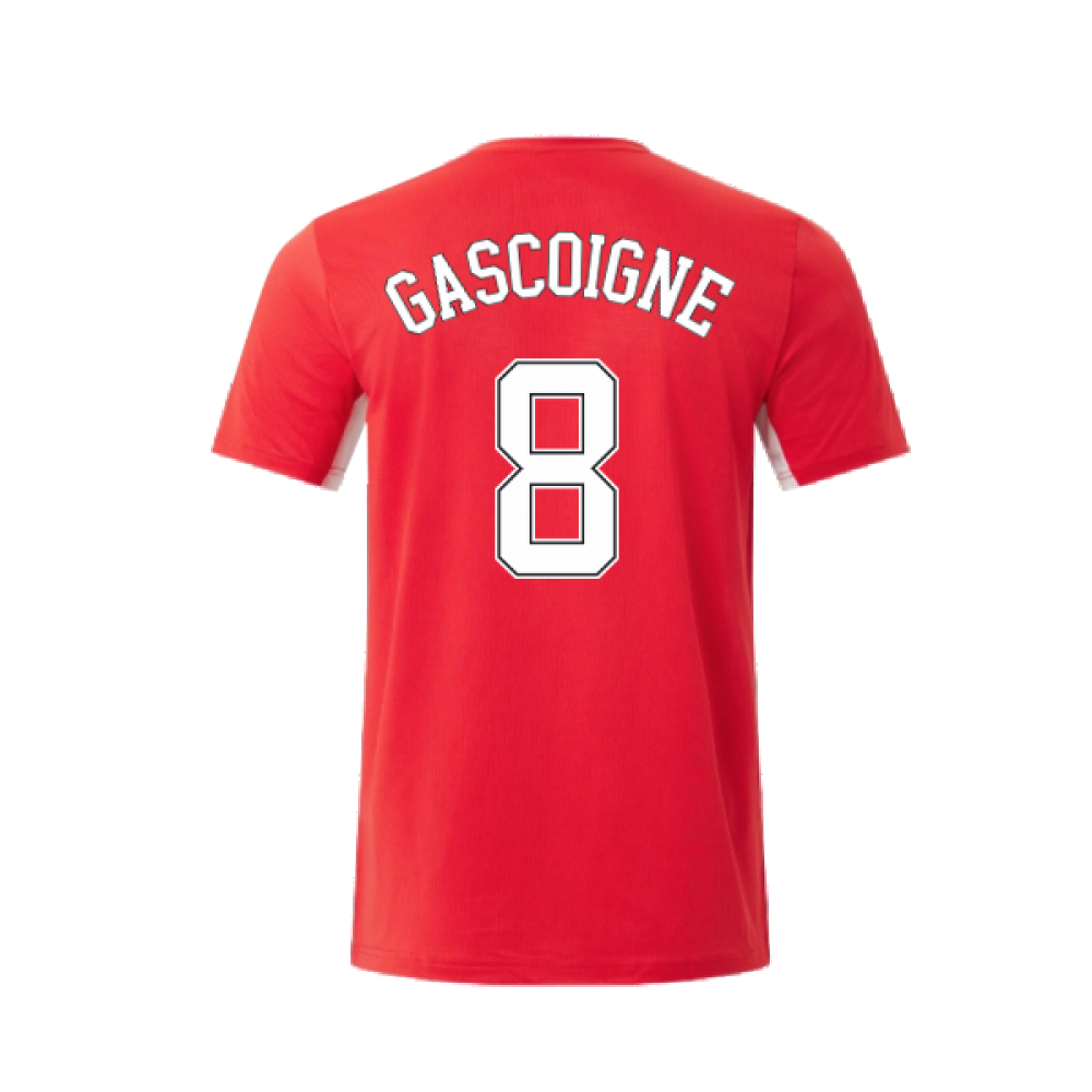 2022-2023 Rangers Matchday Short Sleeve T-Shirt (Red) (GASCOIGNE 8)