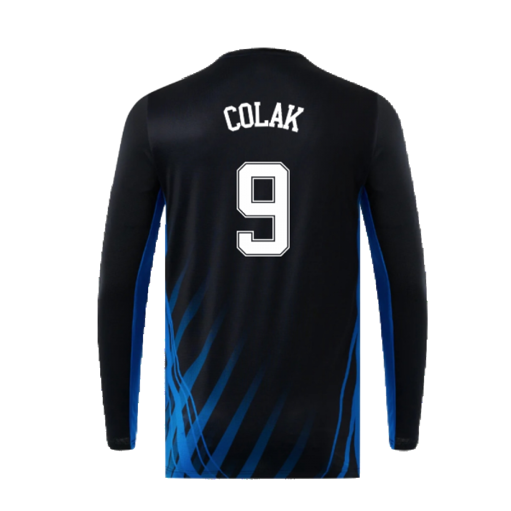 2022-2023 Rangers Training Long Sleeve Tee (Black) (COLAK 9)