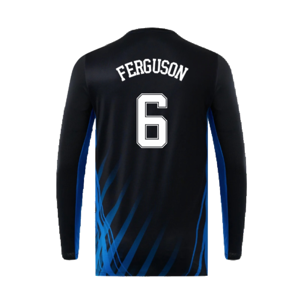 2022-2023 Rangers Training Long Sleeve Tee (Black) (FERGUSON 6)