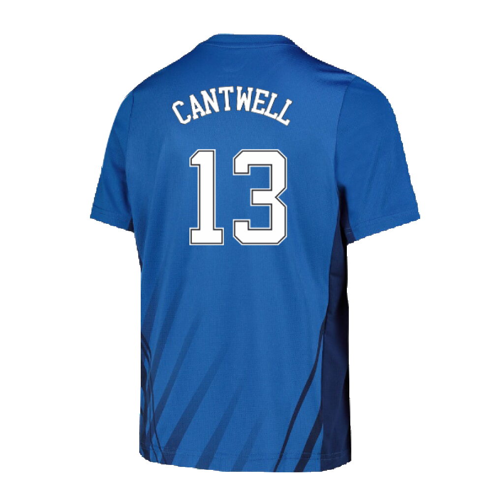 2022-2023 Rangers Training Short Sleeve T-Shirt (Blue) - Kids (Cantwell 13)