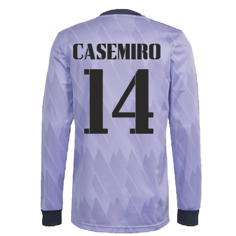 2022-2023 Real Madrid Authentic Long Sleeve Away Shirt (CASEMIRO 14)