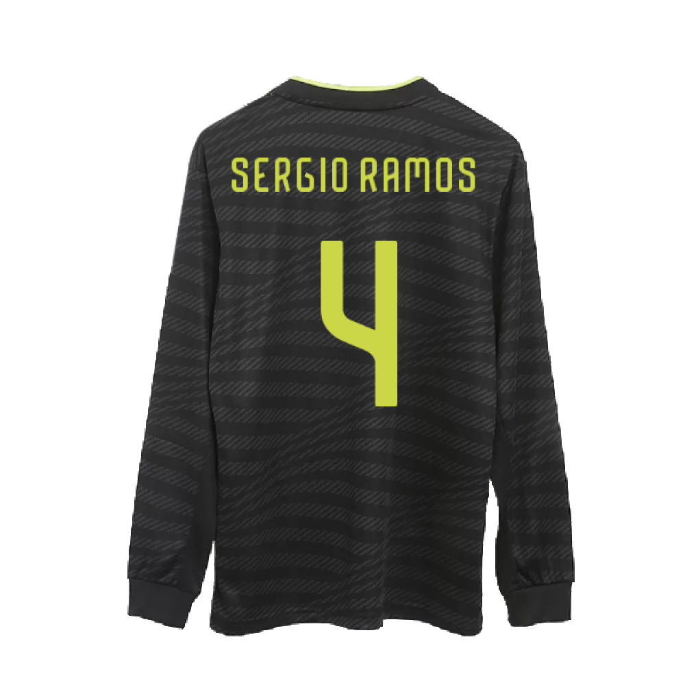 2022-2023 Real Madrid Authentic Long Sleeve Third Shirt (SERGIO RAMOS 4)