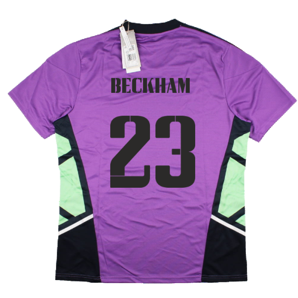 2022-2023 Real Madrid Condivo 22 Training Jersey (Purple) (BECKHAM 23)